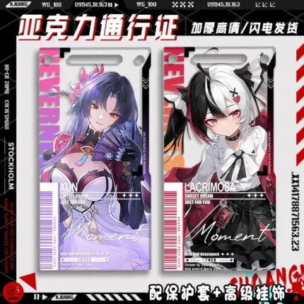 Neverness to Everness Mint, Nanally, Chiz Acrylic Pass Card Keychain Anime Game Collectible