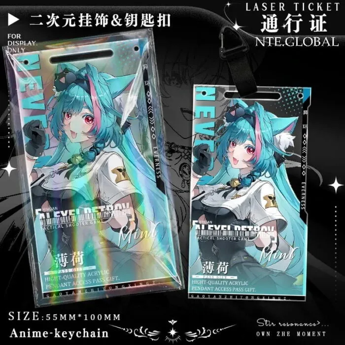 NTE Neverness to Everness Character Laser Ticket Acrylic Keychain – Anime Pass Card Pendant | Neverness to Everness グッズ 이환 굿즈 | nte.global