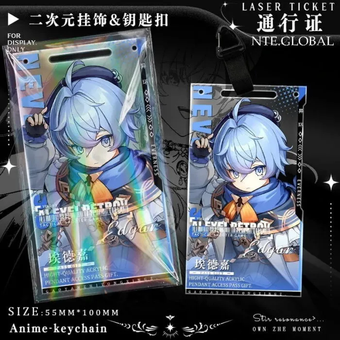 NTE Neverness to Everness Character Laser Ticket Acrylic Keychain – Anime Pass Card Pendant | Neverness to Everness グッズ 이환 굿즈 | nte.global