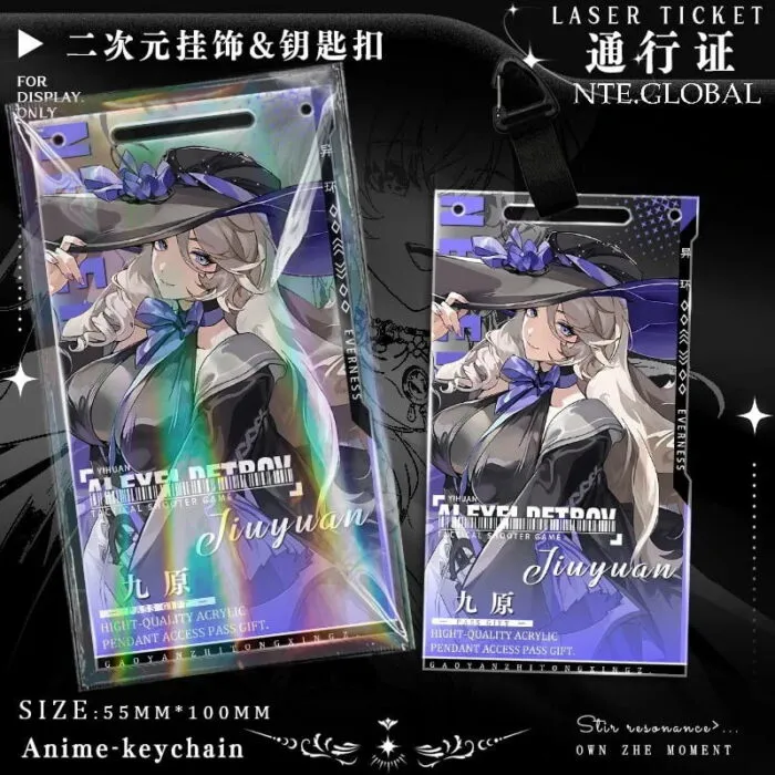 NTE Neverness to Everness Character Laser Ticket Acrylic Keychain – Anime Pass Card Pendant | Neverness to Everness グッズ 이환 굿즈 | nte.global