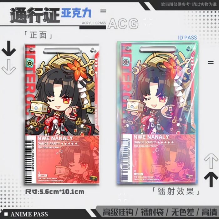 NTE Neverness to Everness Hotori Acrylic ID Pass Pendant