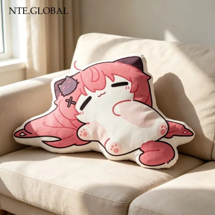 NTE Neverness to Everness Mint & Nanally Chibi Cat Plush Pillow – Cute Anime Cushion Gift Neverness to Everness グッズ NTE グッズ 이환 굿즈 | nte.global