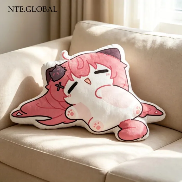 NTE Neverness to Everness Mint & Nanally Chibi Cat Plush Pillow – Cute Anime Cushion Gift Neverness to Everness グッズ NTE グッズ 이환 굿즈 | nte.global