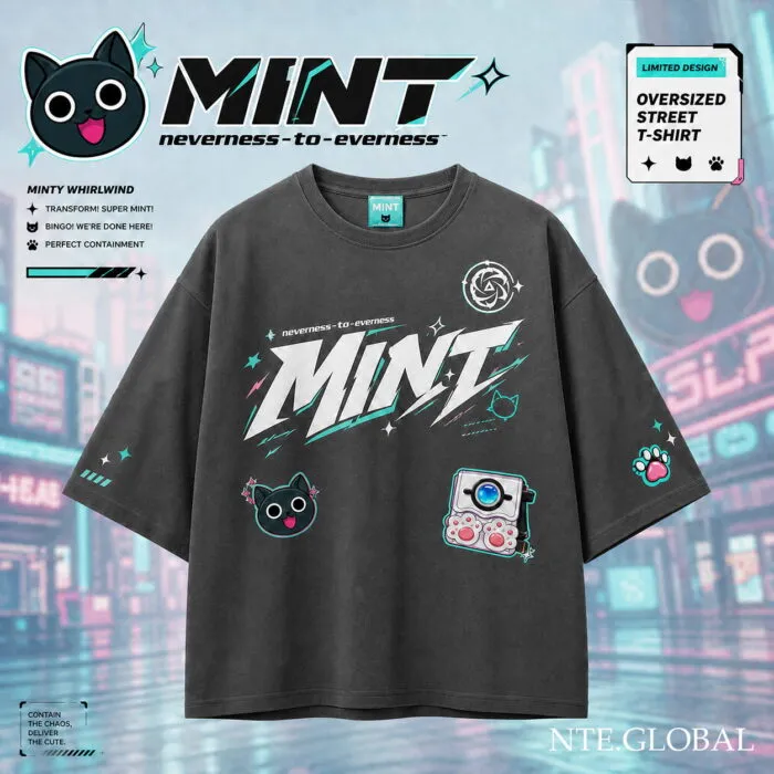 Mint NTE T-Shirt Minty Whirlwind Urban Pop Streetwear 민트 이환 굿즈 Neverness to Everness グッズ nte.global