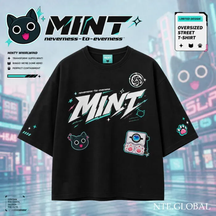 Mint NTE T-Shirt Minty Whirlwind Urban Pop Streetwear 민트 이환 굿즈 Neverness to Everness グッズ nte.global