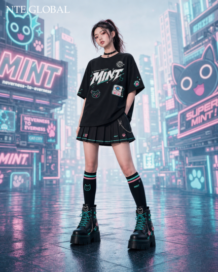 Mint NTE T-Shirt Minty Whirlwind Urban Pop Streetwear 민트 이환 굿즈 Neverness to Everness グッズ nte.global
