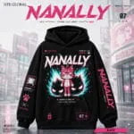 Neverness to Everness (NTE) Nanally “Pink Chaos” Urban-Pop Hoodie – Cyber Cat Unit Edition | nte.global