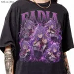 NTE Fadia "Noir Violet" Vintage Heavyweight Tee – Oversized Streetwear Edition | 파디아 이환 굿즈 | nte.global