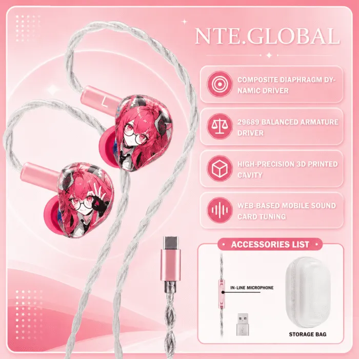 Nanally NTE Hi-Fi Earphones 나나리 이환 굿즈 nte.global