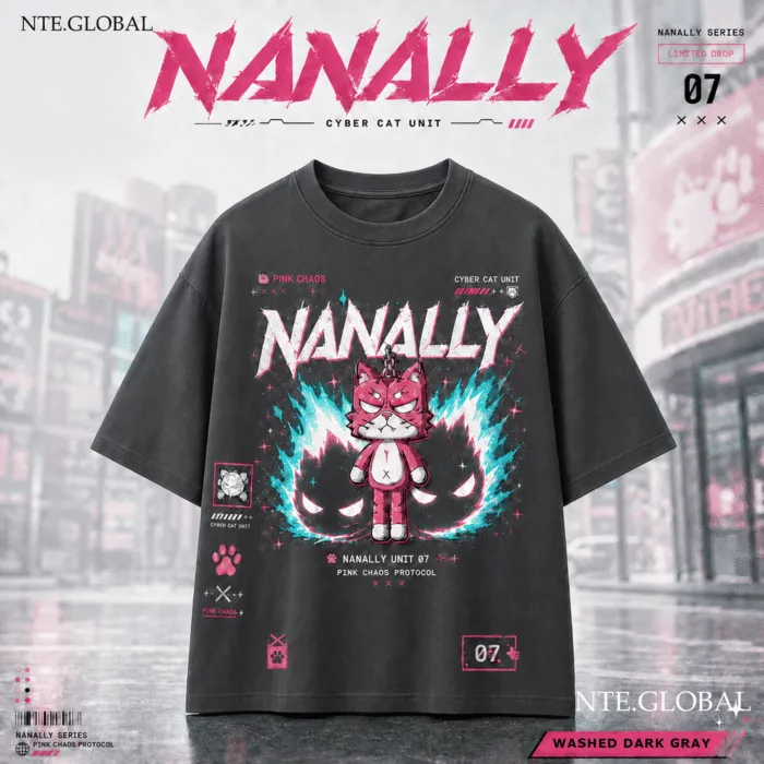 Nanally Streetwear NTE T-Shirt 나나리 이환 굿즈 Neverness to Everness グッズ nte.global
