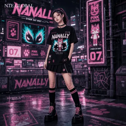 Nanally Streetwear NTE T-Shirt 나나리 이환 굿즈 Neverness to Everness グッズ nte.global