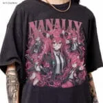 Neverness to Everness (NTE) Nanally "Midnight Rose" Vintage Graphic T-Shirt – Retro Streetwear Edition | nte.global