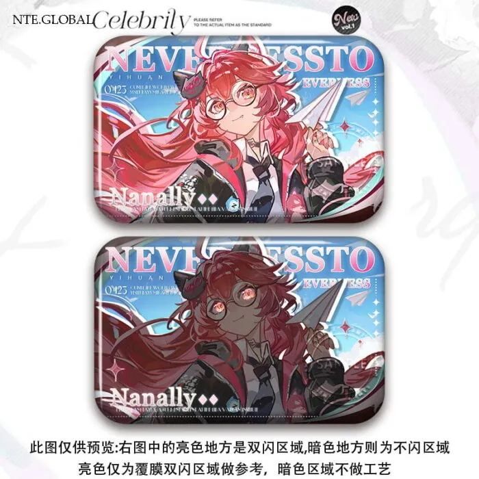 NTE Neverness to Everness Character Holographic Tinplate Badge Neverness to Everness グッズ NTE グッズ 이환 굿즈 | nte.global