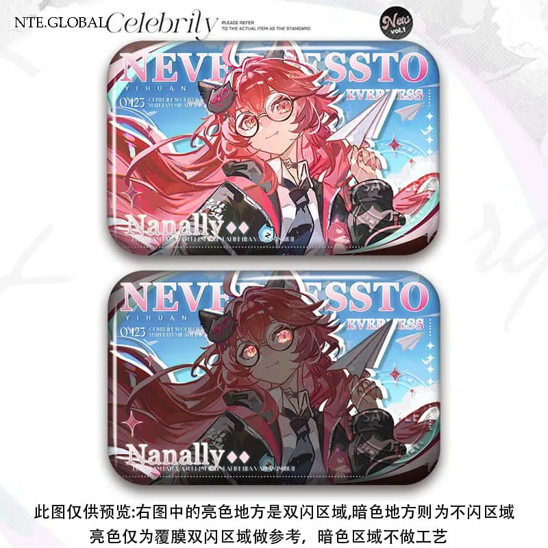 NTE Neverness to Everness Character Holographic Tinplate Badge Neverness to Everness グッズ NTE グッズ 이환 굿즈 | nte.global