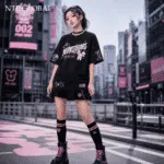 Chiz NTE Pink Unit 002 T-Shirt Mouse Signal Streetwear 치즈 이환 굿즈 nte.global