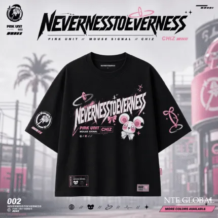 Chiz NTE Pink Unit 002 T-Shirt Mouse Signal Streetwear 치즈 이환 굿즈 nte.global