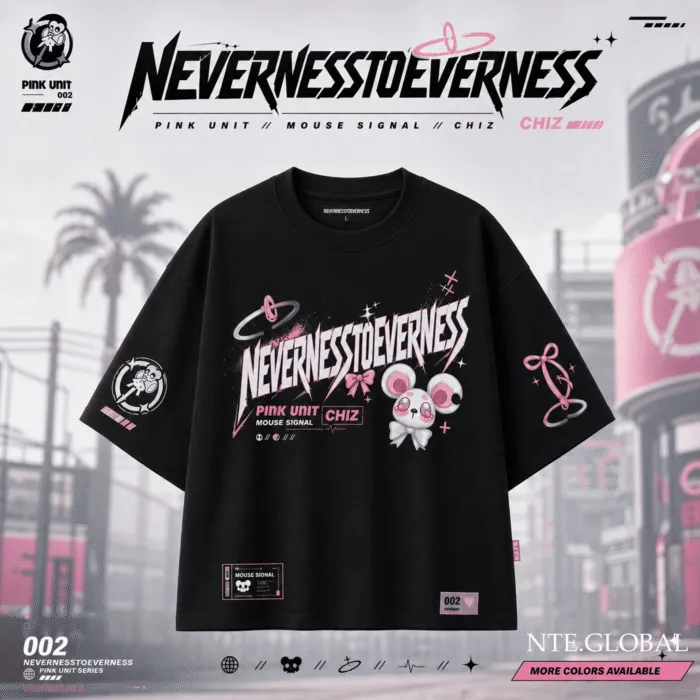 Chiz NTE Pink Unit 002 T-Shirt Mouse Signal Streetwear 치즈 이환 굿즈 nte.global