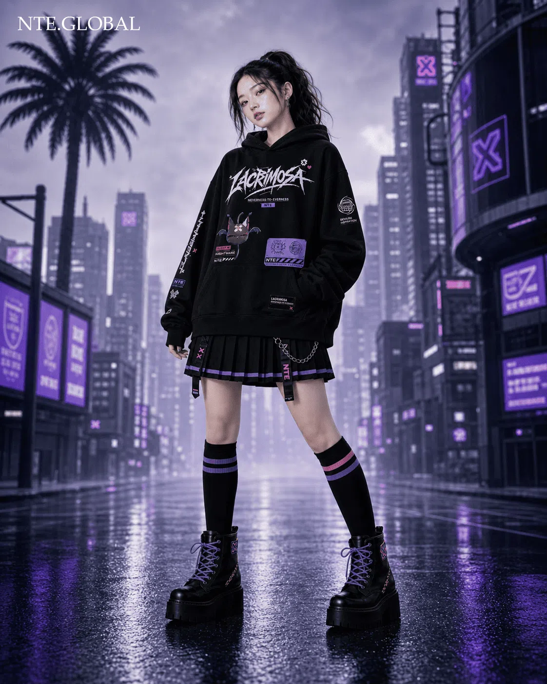 Lacrimosa NTE Sleep In Nightmare Hoodie Devilish Inspiration 라크리모사 이환 굿즈 Neverness to Everness グッズ nte.global