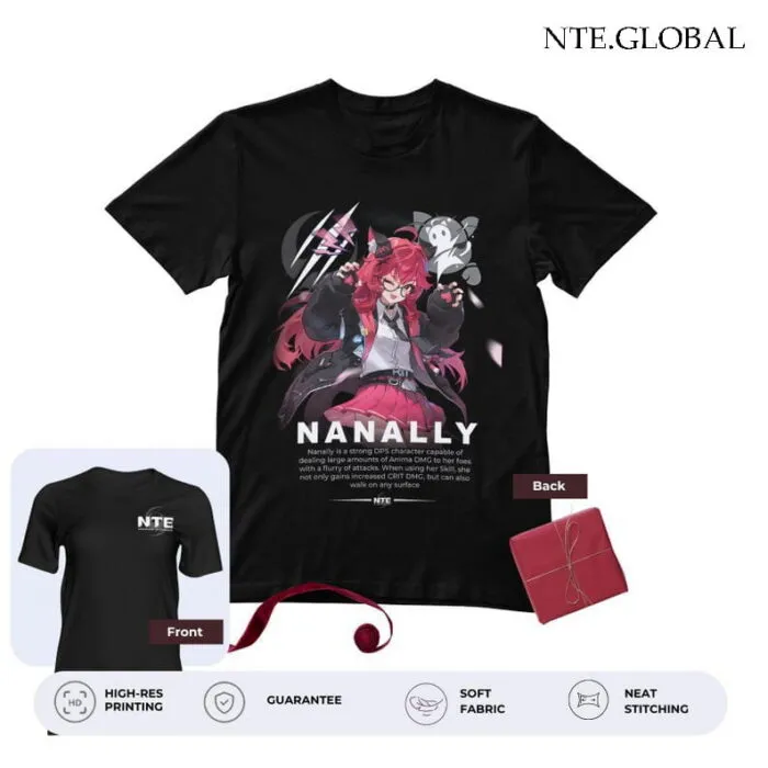 Nanally Shirt - Neverness to Everness - NTE Anomaly Hunter Streetwear - Ichi-daime Coluccis Eibon Antique Shop Anime Tee 이환 굿즈 Neverness to Everness グッズ NTE グッズ | nte.global