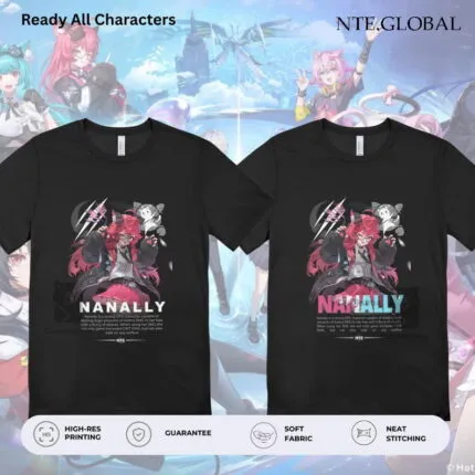 Nanally Shirt - Neverness to Everness - NTE Anomaly Hunter Streetwear - Ichi-daime Coluccis Eibon Antique Shop Anime Tee 이환 굿즈 Neverness to Everness グッズ NTE グッズ | nte.global