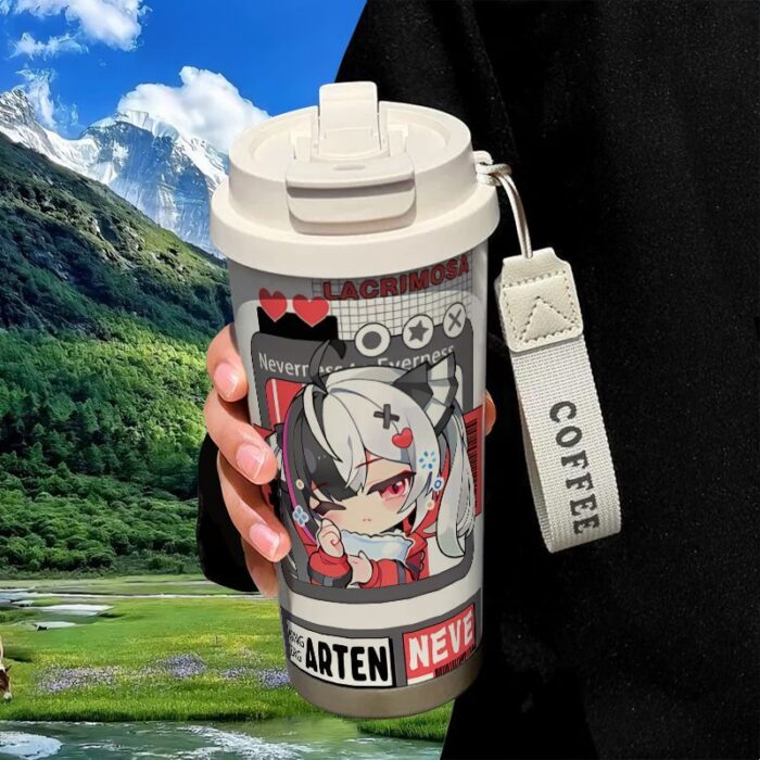 NTE Lacrimosa Stainless Steel Straw Thermos Bottle | nte.global NTE グッズ 이환 굿즈 | Lacrimosa, NTE 라크리모사, NTE ラクリモーサ, Hotori