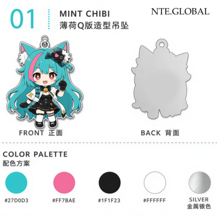 Neverness to Everness Mint Stainless Steel Chibi Necklace |  | nte.global