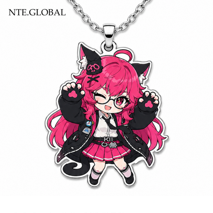 Neverness to Everness Nanally Stainless Steel Chibi Necklace | NTE Mint, Mint necklace, Neverness To Everness Mint, NTE ミント, menthe nte, 이환 굿즈 | nte.global