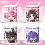 NTE Multiple Character Ceramic Mug | nte.global NTE グッズ 이환 굿즈 | Nanally, NTE 나나리, NTE ナナリ, Mint, NTE 민트, NTE ミント, Chiz, NTE 치즈, NTE ちいちゃん