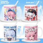 NTE Multiple Character Ceramic Mug | nte.global NTE グッズ 이환 굿즈 | Nanally, NTE 나나리, NTE ナナリ, Mint, NTE 민트, NTE ミント, Chiz, NTE 치즈, NTE ちいちゃん