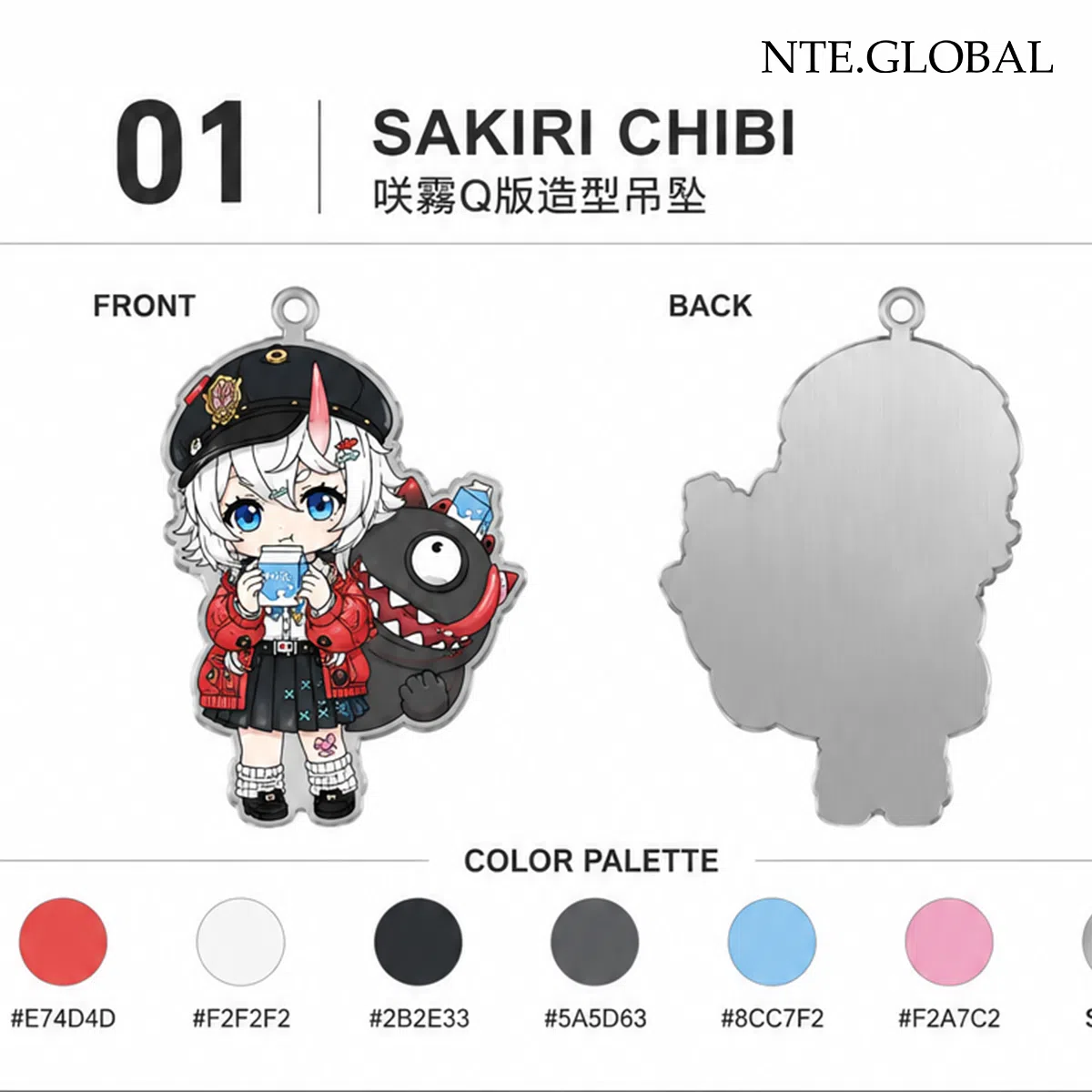 NTE Sakiri Stainless Steel Chibi Necklace | nte.global