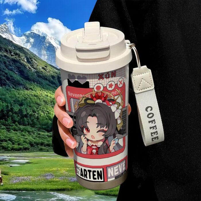 NTE Lacrimosa Stainless Steel Straw Thermos Bottle | nte.global NTE グッズ 이환 굿즈 | Lacrimosa, NTE 라크리모사, NTE ラクリモーサ, Hotori
