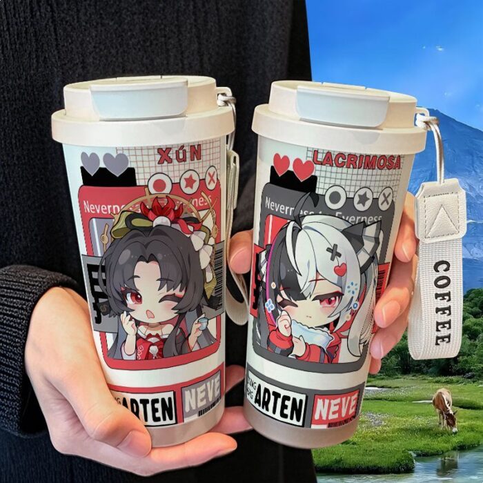NTE Lacrimosa Stainless Steel Straw Thermos Bottle | nte.global NTE グッズ 이환 굿즈 | Lacrimosa, NTE 라크리모사, NTE ラクリモーサ, Hotori