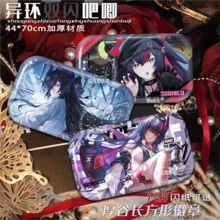 NTE Shinku Holographic Rectangular Tinplate Badge | nte.global NTE グッズ 이환 굿즈 | Shinku, NTE 真紅