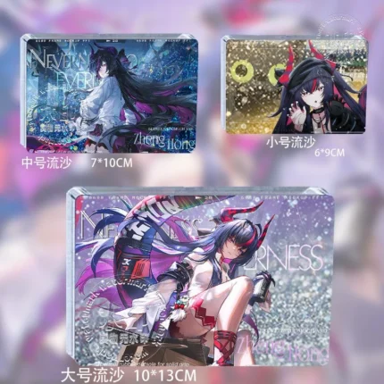 NTE Shinku Liquid Glitter Acrylic Card Display | nte.global NTE グッズ 이환 굿즈 | Shinku, NTE 真紅