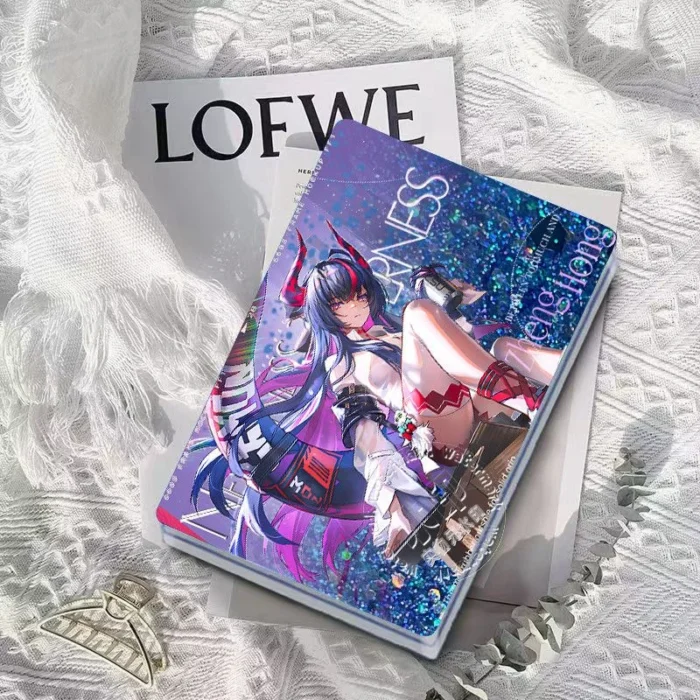 NTE Shinku Liquid Glitter Acrylic Card Display | nte.global NTE グッズ 이환 굿즈 | Shinku, NTE 真紅