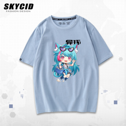 NTE Nanally Mint Lacrimosa Shinku Chibi T-Shirt | nte.global NTE グッズ 이환 굿즈 | Nanally, NTE 나나리, NTE ナナリ, Mint, NTE 민트, NTE ミント, Lacrimosa, NTE 라크리모사, NTE ラクリモーサ, Shinku, NTE 真紅