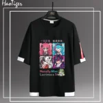 NTE Multi Character Chibi Layered T-Shirt | nte.global NTE グッズ 이환 굿즈 | Nanally, NTE 나나리, NTE ナナリ, Mint, NTE 민트, NTE ミント, Lacrimosa, NTE 라크리모사, NTE ラクリモーサ, Shinku, NTE 真紅