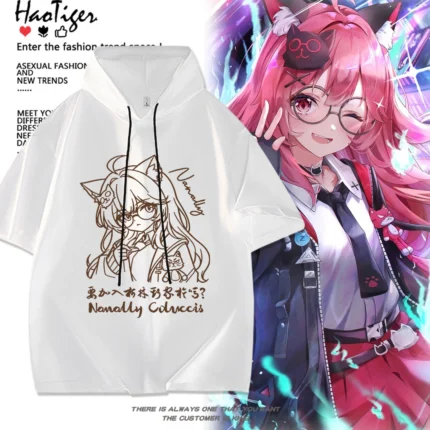 NTE Nanally Short-Sleeve Hoodie T-Shirt | nte.global NTE グッズ 이환 굿즈 | Nanally, NTE 나나리, NTE ナナリ