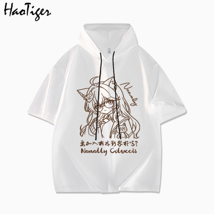 NTE Nanally Short-Sleeve Hoodie T-Shirt | nte.global NTE グッズ 이환 굿즈 | Nanally, NTE 나나리, NTE ナナリ