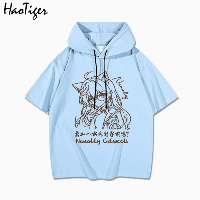 NTE Nanally Short-Sleeve Hoodie T-Shirt | nte.global NTE グッズ 이환 굿즈 | Nanally, NTE 나나리, NTE ナナリ