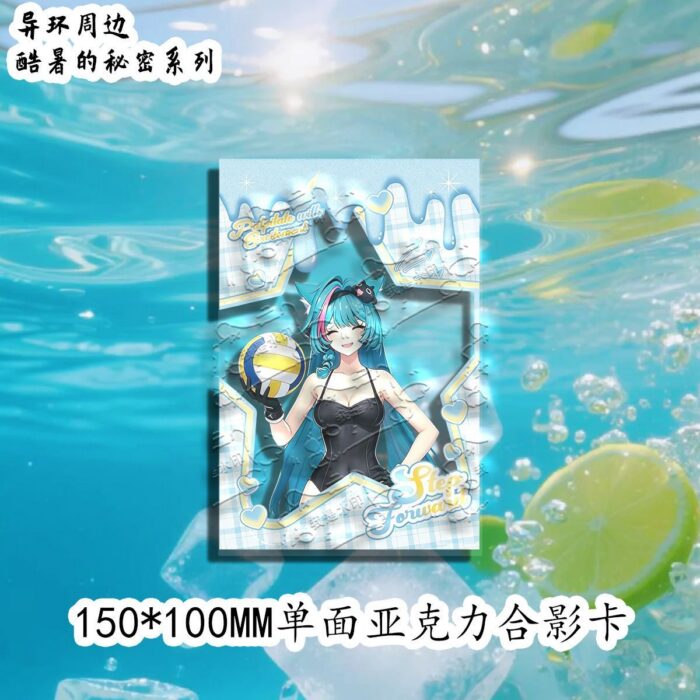 NTE Chiz, Hotori, Sakiri, Mint, Daffodill, Fadia, Haniel, Aurelia and Nanally Summer Secrets Acrylic Photo Cards | nte.global NTE グッズ 이환 굿즈 | Nanally, NTE 나나리, NTE ナナリ, Mint, NTE 민트, NTE ミント, Chiz, NTE 치즈, NTE ちいちゃん, Hotori