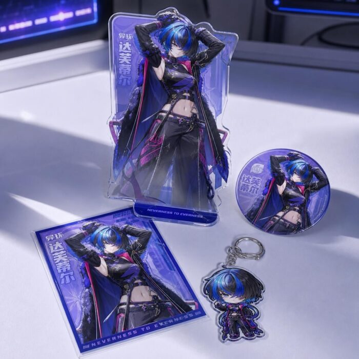NTE Daffodill 15 cm Acrylic Standee, 14 cm Postcard, Badge and Keychain Collection | nte.global NTE グッズ 이환 굿즈