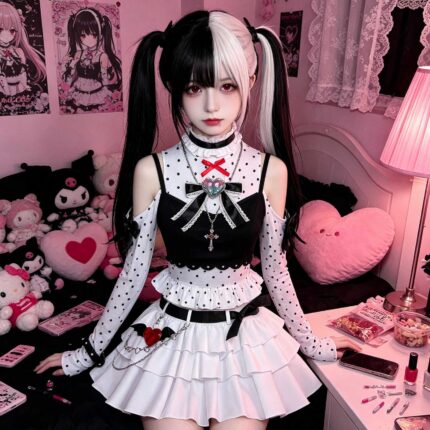 NTE Lacrimosa Black-and-White Nursery Rhyme Cosplay Costume | nte.global NTE グッズ 이환 굿즈 | Lacrimosa, NTE 라크리모사, NTE ラクリモーサ