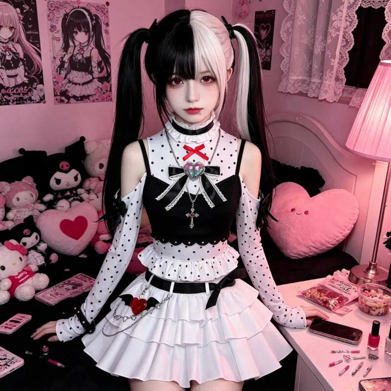 NTE Lacrimosa Black-and-White Nursery Rhyme Cosplay Costume | nte.global NTE グッズ 이환 굿즈 | Lacrimosa, NTE 라크리모사, NTE ラクリモーサ