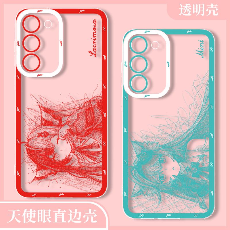 NTE Lacrimosa, Mint, Hathor, Jiuyuan, Nanally, Chiz, Hotori and Female Esper Zero Transparent Samsung Galaxy Phone Case | nte.global NTE Lacrimosa, Mint, Hathor, Jiuyuan, Nanally, Chiz, Hotori and Female Esper Zero Transparent Samsung Galaxy Phone Case | nte.global NTE グッズ 이환 굿즈 | Nanally, NTE 나나리, NTE ナナリ, Mint, NTE 민트, NTE ミント, Lacrimosa, NTE 라크리모사, NTE ラクリモーサ, Chiz, NTE 치즈, NTE ちいちゃん, Hotori