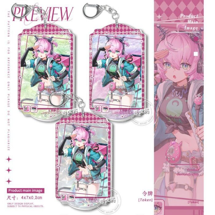 NTE Linko and Zankou Mica Token Keychain Set | nte.global NTE グッズ 이환 굿즈