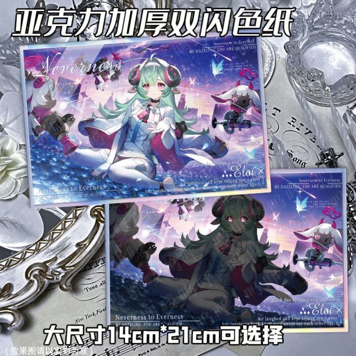 NTE Linko, Zankou and Iroi Acrylic Glitter Art Card | nte.global NTE グッズ 이환 굿즈