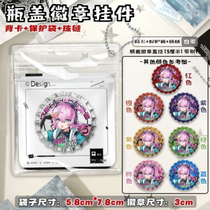 NTE Linko, Zankou and Iroi Bottle-Cap Badge Keychain | nte.global NTE グッズ 이환 굿즈