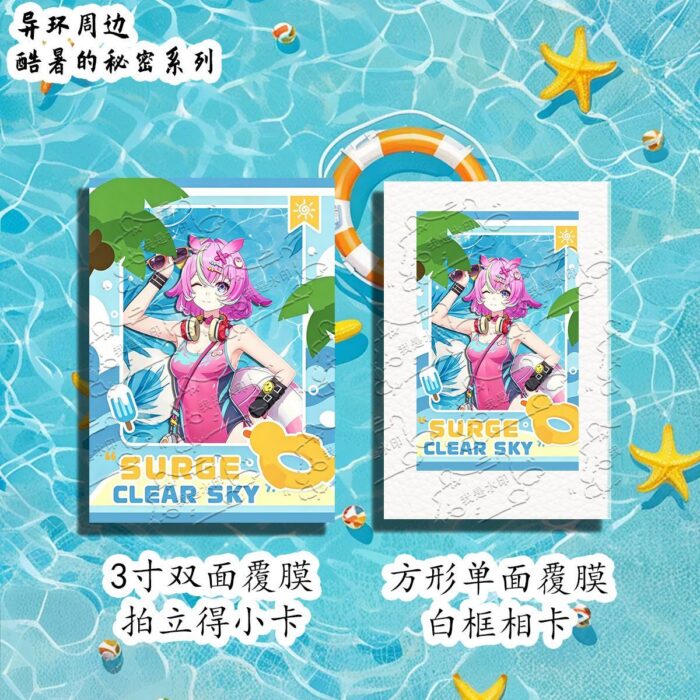 NTE Mint, Daffodill, Fadia, Haniel, Aurelia, Nanally, Chiz, Hotori and Sakiri Summer Secrets Photo Card Collection | nte.global NTE グッズ 이환 굿즈 | Nanally, NTE 나나리, NTE ナナリ, Mint, NTE 민트, NTE ミント, Chiz, NTE 치즈, NTE ちいちゃん, Hotori