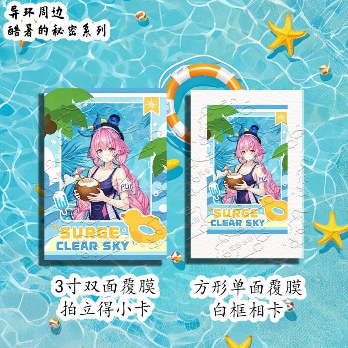 NTE Mint, Daffodill, Fadia, Haniel, Aurelia, Nanally, Chiz, Hotori and Sakiri Summer Secrets Photo Card Collection | nte.global NTE グッズ 이환 굿즈 | Nanally, NTE 나나리, NTE ナナリ, Mint, NTE 민트, NTE ミント, Chiz, NTE 치즈, NTE ちいちゃん, Hotori